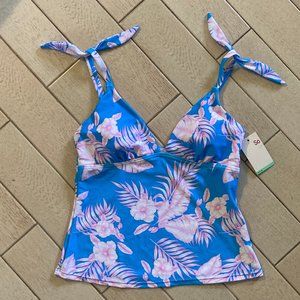 Floral Halter Swimsuit Top
